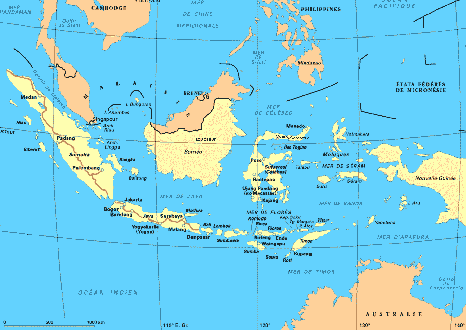 Carte de l'Asie du sud-est