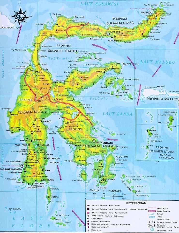 Carte de Sulawesi